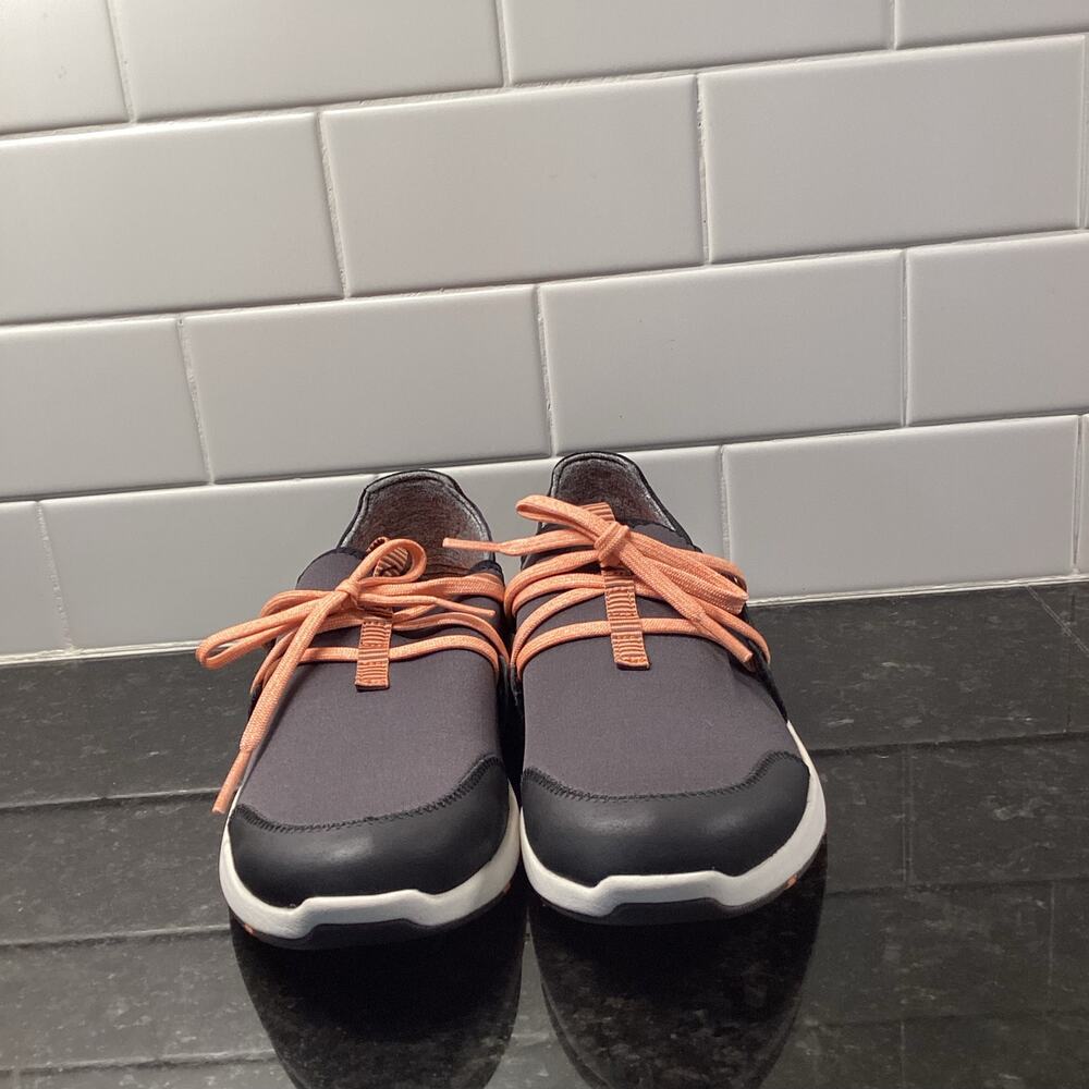 Olukai Women's Mikili Sneaker Lace Up Slip on Sneaker Shoes Stretchy Gray SZ 7.5 - Picture 2 of 11
